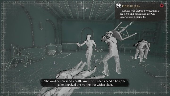 3rd place: Choose a sailor with a chair and a man without a beard, with a broken bottle in his hand - Sherlock Holmes Chapter One: The Collie Shangles - walkthrough - Police cases - Sherlock Holmes Chapter One Guide