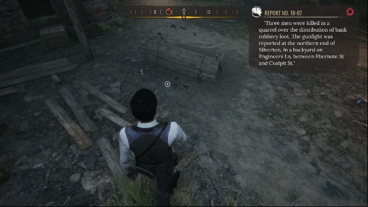 1st evidence: It's broken bottles - Sherlock Holmes Chapter One: Splitting the Loot - walkthrough - Police cases - Sherlock Holmes Chapter One Guide