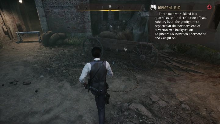2nd evidence: It's a wooden wagon - Sherlock Holmes Chapter One: Splitting the Loot - walkthrough - Police cases - Sherlock Holmes Chapter One Guide