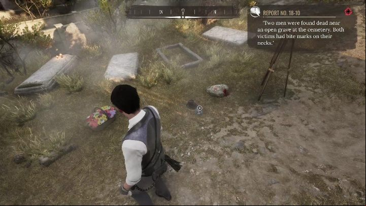 1st evidence: It's a bloodstained stone and a hat - Sherlock Holmes Chapter One: What Was Did in the Shadows - walkthrough - Police cases - Sherlock Holmes Chapter One Guide