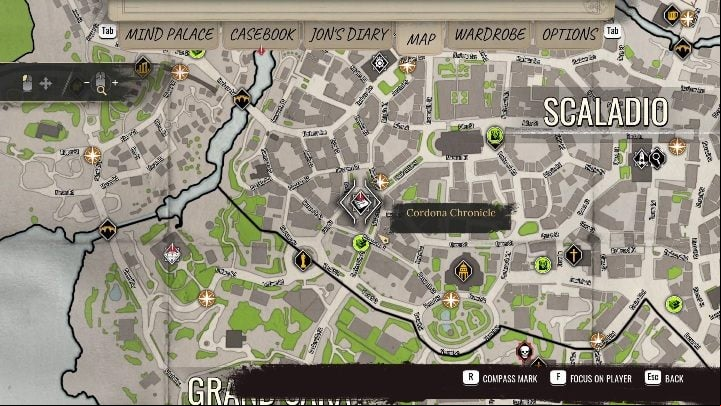 Eel Hunting case begins in Cordon Chronicle Building (the newspaper building in the eastern part of Scaladio) - Sherlock Holmes Chapter One: Eel Hunting Mycrofts Case - walkthrough, solution - Mycroft Cases - Sherlock Holmes Chapter One Guide