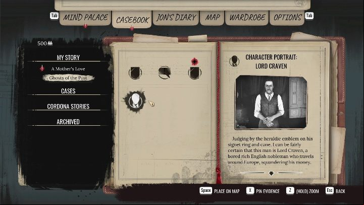 The game has a journal, which contains not only the objectives of the mission, but also any clues that you have found - Sherlock Holmes Chapter One: Beginners guide - Basics - Sherlock Holmes Chapter One Guide