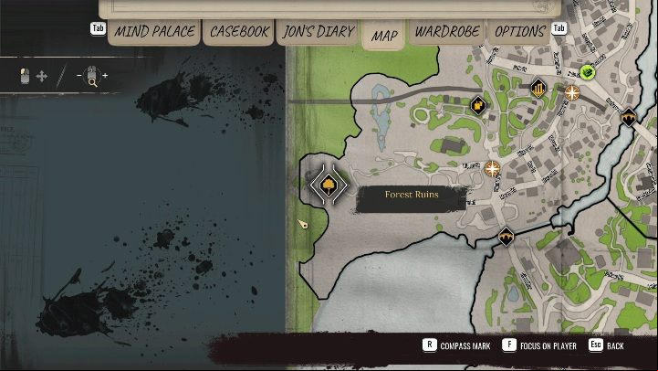 The map rarely shows the mission points you have to reach - Sherlock Holmes Chapter One: Map - Basics - Sherlock Holmes Chapter One Guide