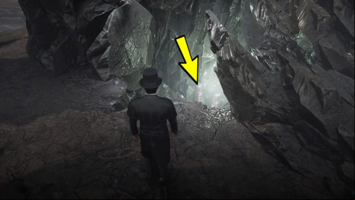 In the next location, you have to jump into the mouth of the monster - Sherlock Holmes The Awakened: Visions of Sherlock Holmes, warehouses underground - Chapter 2 - Port of London - Sherlock Holmes The Awakened Walkthrough