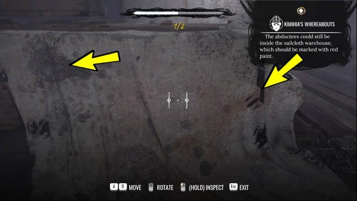 After entering the warehouse, approach the canvas by the window and examine - Sherlock Holmes The Awakened: Port of London - Chapter 2 - Port of London - Sherlock Holmes The Awakened Walkthrough