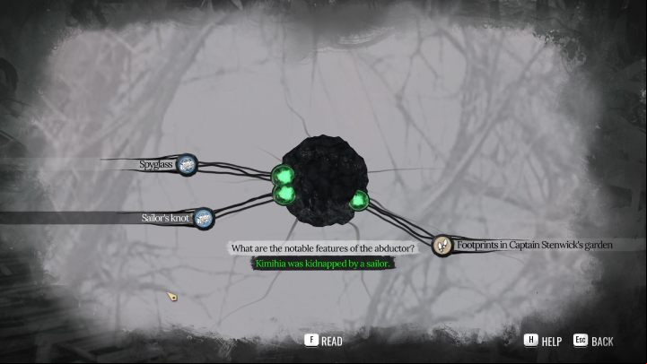 Enter the Mind Palace and answer the question What are the notable features of the abductor - Sherlock Holmes The Awakened: Chapter 1, Stenwicks Manor - Chapter 1 - Baker Street - Sherlock Holmes The Awakened Walkthrough