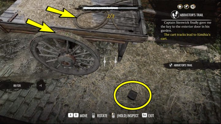 At the cart examine - Sherlock Holmes The Awakened: Chapter 1, Stenwicks Manor - Chapter 1 - Baker Street - Sherlock Holmes The Awakened Walkthrough