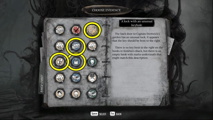 When you have uncovered all the clues in the garden and the shed, return to Captain Stenwick and provide him with the evidence - Sherlock Holmes The Awakened: Chapter 1, Stenwicks Manor - Chapter 1 - Baker Street - Sherlock Holmes The Awakened Walkthrough