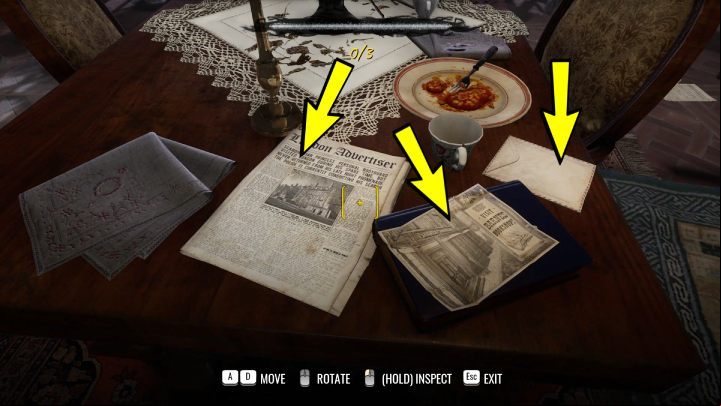 Walk up to the table in the middle of the room and interact with it - Sherlock Holmes The Awakened: Chapter 1, 221B Baker Street - Chapter 1 - Baker Street - Sherlock Holmes The Awakened Walkthrough