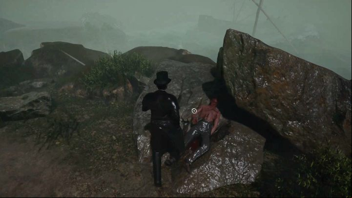 Exit the lighthouse through the stone door and approach Ashmat's body - Sherlock Holmes The Awakened: Ardnamurchan Point - Chapter 8 - Ardnamurchan Point - Sherlock Holmes The Awakened Walkthrough