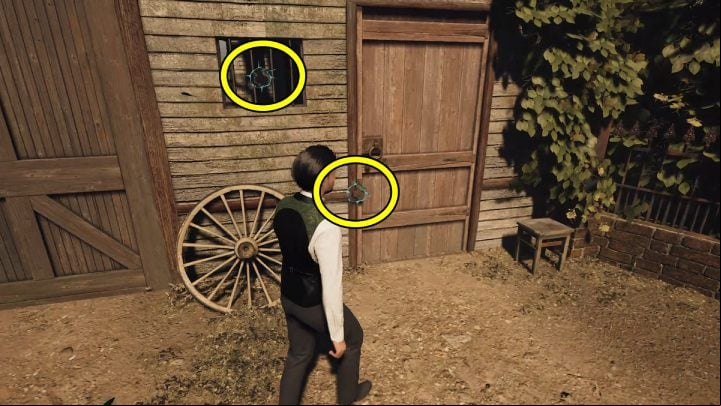 After talking to the woman at the gate, proceed in the direction of the mansion's stables - Sherlock Holmes The Awakened: Garden of Arnesons Mansion - Chapter 5 - Arnesons Mansion - Sherlock Holmes The Awakened Walkthrough