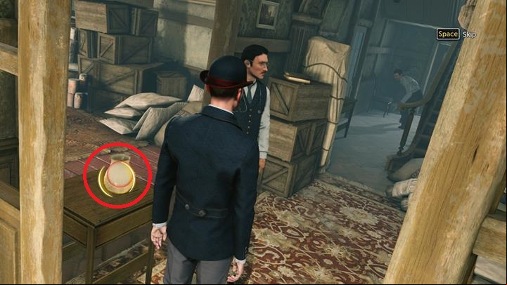 Sneak up to the back of the mansion and try to open the door - Searching For Evidence and Analyzing The Handkerchief | Walkthrough - Prey Tell | Walkthrough - Sherlock Holmes: The Devils Daughter Game Walkthrough