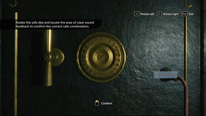 Once the man leaves the room, go back towards the safe - Searching For Evidence and Analyzing The Handkerchief | Walkthrough - Prey Tell | Walkthrough - Sherlock Holmes: The Devils Daughter Game Walkthrough