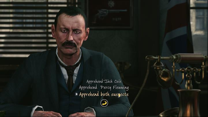 Tell Lestrade to stop both suspects - Scotland Yard | Walkthrough - Infamy | Walkthrough - Sherlock Holmes: The Devils Daughter Game Walkthrough