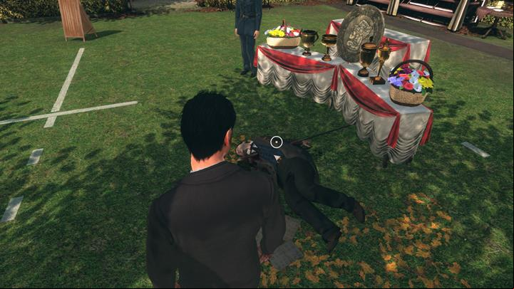 Analyze the body and take the round Mayan calendar from the table - Boules competition and evidence gathering | Walkthrough - A Study in Green | Walkthrough - Sherlock Holmes: The Devils Daughter Game Walkthrough