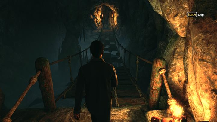 Watch out for the holes in the bridge - Reconstruction of events in the temple | Walkthrough - A Study in Green | Walkthrough - Sherlock Holmes: The Devils Daughter Game Walkthrough