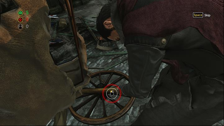 Use the beam to lift the cart and free the man - Helping the victims of the accident | Walkthrough - Chain Reaction | Walkthrough - Sherlock Holmes: The Devils Daughter Game Walkthrough