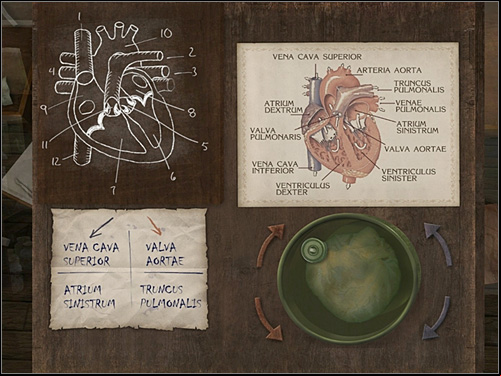 The second description near the blue pointer is: ATRIUM SINISTRUM - London Hospital, 12 September 1888 - Walkthrough - Sherlock Holmes vs. Jack the Ripper - Game Guide and Walkthrough