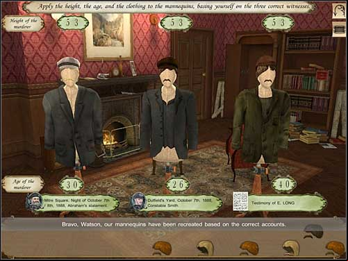The third mannequin (according to testimony of E - Baker Street, 9th October 1888 - part 1 - Walkthrough - Sherlock Holmes vs. Jack the Ripper - Game Guide and Walkthrough