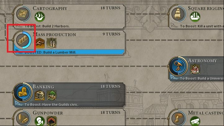 The research for which Eureka has been unlocked is marked very clearly. - Civilization 6: General information - tips, how to unlock new technologies? - Technology tree - Sid Meiers Civilization VI Game Guide