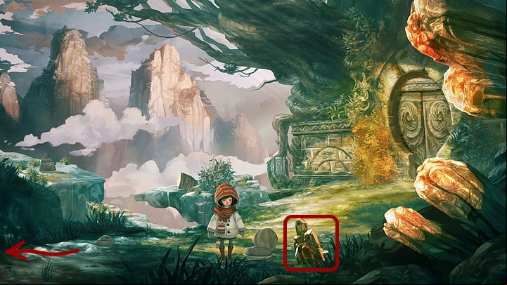 After conversation with Yngo look at quartz (on the bottom of the screen) - Chapter Two | Walkthrough - Walkthrough - Silence: The Whispered World 2 Game Guide