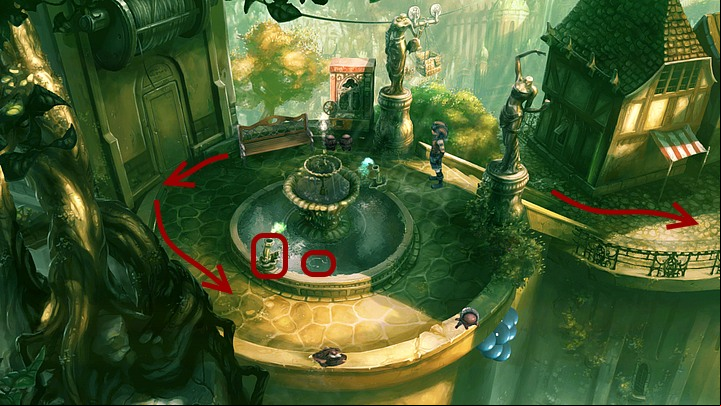 Move the bench to the left and down - Chapter Three | Walkthrough - Walkthrough - Silence: The Whispered World 2 Game Guide