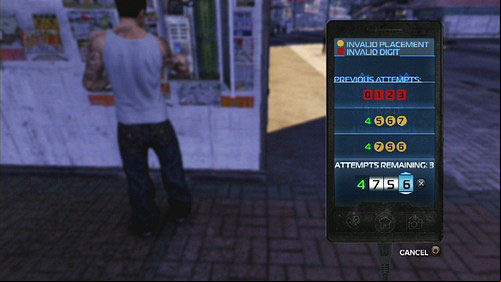 To guess it, you have to put numbers and check if it is valid - Popstar Lead 2 - Arrested Supplier - Walkthrough - Sleeping Dogs - Game Guide and Walkthrough