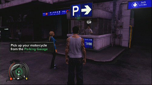 Go to the Parking Garage and pick up your motorcycle - Amanda - Walkthrough - Sleeping Dogs - Game Guide and Walkthrough