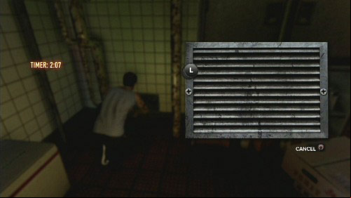 You have to open the bars by pressing the triangle and put the wire-tapping in the shown place - Listening In - Walkthrough - Sleeping Dogs - Game Guide and Walkthrough