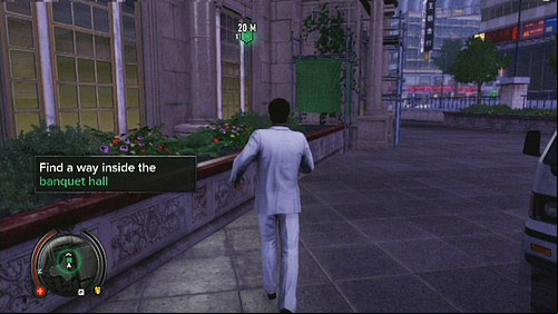 After the cut scene go to the door, and climb up on the wall on the right - The Wedding - Walkthrough - Sleeping Dogs - Game Guide and Walkthrough