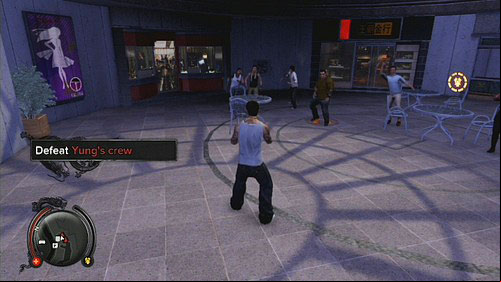 When you finish, go to the marked mall and beat up gangsters inside - Initiation - Walkthrough - Sleeping Dogs - Game Guide and Walkthrough