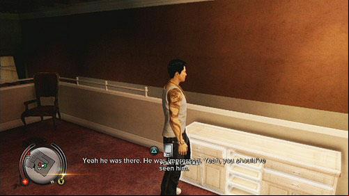 After the cut scene put the bug in the cupboard nearby and take the pendrive from the computer - Conflicted Loyalties - Walkthrough - Sleeping Dogs - Game Guide and Walkthrough