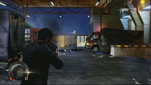 In some moment youll reach a room with the computer from which you can fire at enemies downstairs - Big Smile Lee - Walkthrough - Sleeping Dogs - Game Guide and Walkthrough
