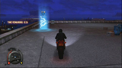 You have to follow the woman riding on your motorcycle - Kidnapper Lead 3 - Cop Missions - Sleeping Dogs - Game Guide and Walkthrough