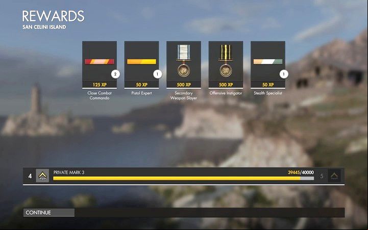 After each mission you will see a summary on experience points and additional achievements that you obtained - Tips for Sniper Elite 4 beginners - Tips - Sniper Elite 4 Game Guide