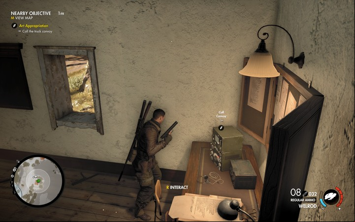 The working radio station can be found on the floor - The first cannon and radio station | Mission 5 Abrunza Monastery - Mission 5: Abrunza Monastery - Sniper Elite 4 Game Guide