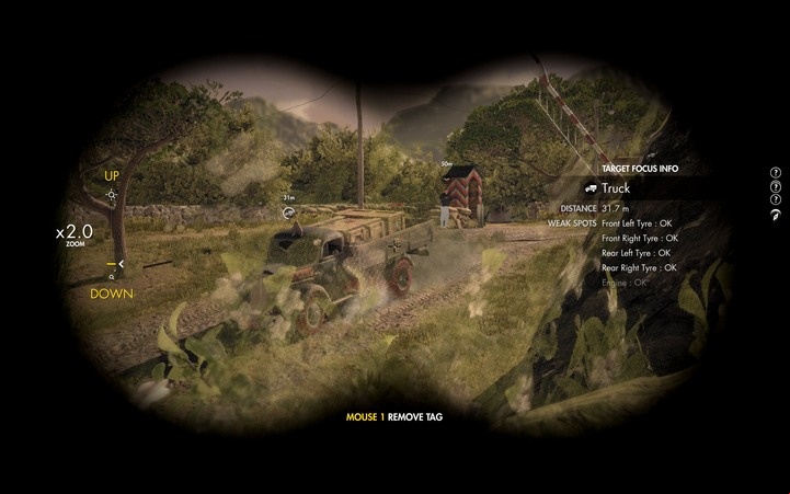 Tag convoy vehicles until Karl says that everything is all right and you can continue - The first cannon and radio station | Mission 5 Abrunza Monastery - Mission 5: Abrunza Monastery - Sniper Elite 4 Game Guide