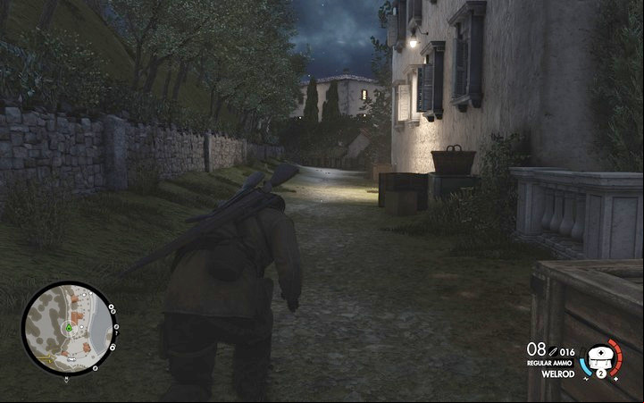 Sneak past the enemies behind their backs and you will get to the isle without raising the alarm - Kill Rothbauer | Mission 7 Giovi Fiorini Mansion in Sniper Elite 4 - Mission 7: Giovi Fiorini Mansion - Sniper Elite 4 Game Guide