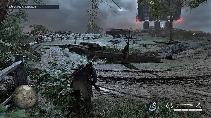 The more obvious path to your objective leads to the radar tower from the south - Sniper Elite 5: Neutralize Radar (Mission 1) - walkthrough - Mission 1 - Atlantic Wall - Sniper Elite 5 Guide, Walkthrough