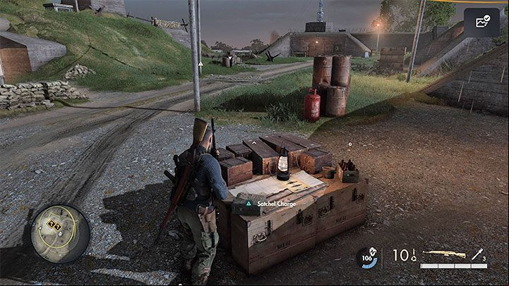 You'll find Satchel Charges all over the radar area - Sniper Elite 5: Neutralize Radar (Mission 1) - walkthrough - Mission 1 - Atlantic Wall - Sniper Elite 5 Guide, Walkthrough