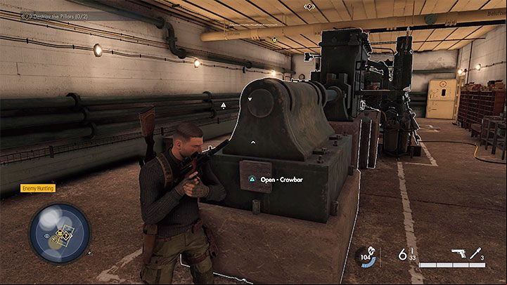 Once you have the crowbar, you need to reach the engine room - Sniper Elite 5: Neutralize Radar (Mission 1) - walkthrough - Mission 1 - Atlantic Wall - Sniper Elite 5 Guide, Walkthrough