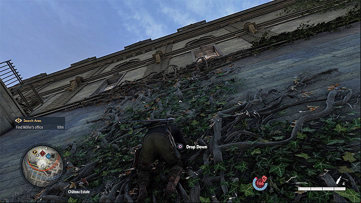 After you reach the moat, you have two paths to choose from - Sniper Elite 5: Infiltrating the Chateau and finding Mollers office (mission 2) - walkthrough - Mission 2 - Occupied Residence - Sniper Elite 5 Guide, Walkthrough