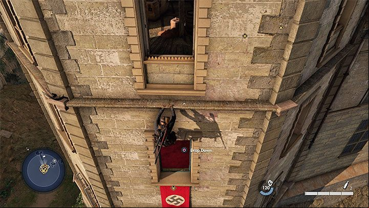 Ultimately, you have to get to the place shown in the picture - Sniper Elite 5: Entering the office and finding Mollers secrets (mission 2) - walkthrough - Mission 2 - Occupied Residence - Sniper Elite 5 Guide, Walkthrough