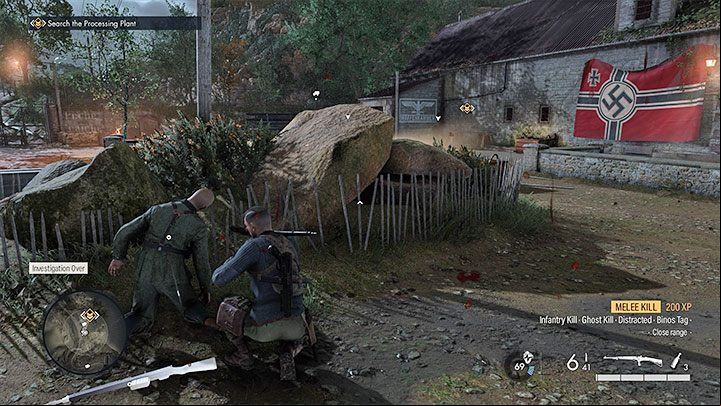 You have to climb a nearby hill - either follow the winding path or climb vines - Sniper Elite 5: Securing the Beach and Helping the Resistance (Mission 1) - walkthrough - Mission 1 - Atlantic Wall - Sniper Elite 5 Guide, Walkthrough