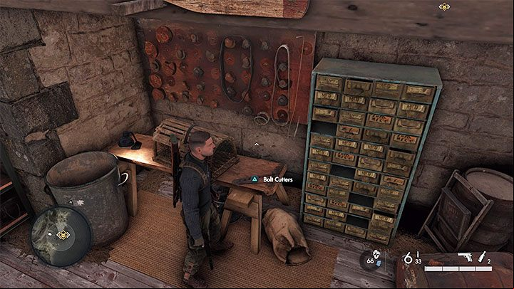 Investigate the building where the ally was held - Sniper Elite 5: Securing the Beach and Helping the Resistance (Mission 1) - walkthrough - Mission 1 - Atlantic Wall - Sniper Elite 5 Guide, Walkthrough
