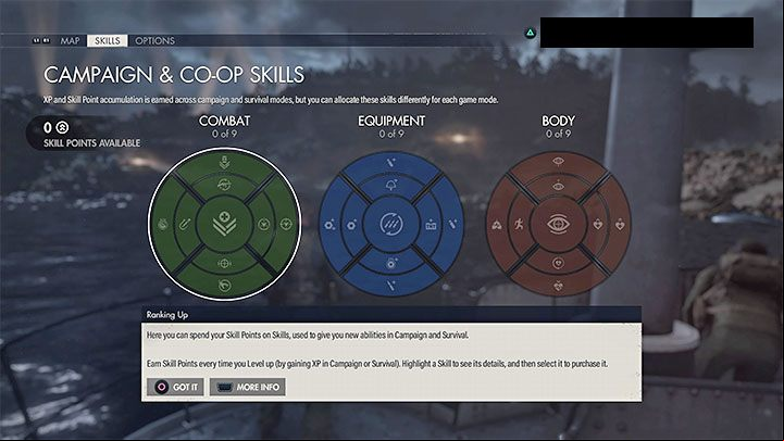You can spend SP on skills, and each of them costs 1 or 2 points - Sniper Elite 5: Character progression and equipment development - tips - Basics - Sniper Elite 5 Guide, Walkthrough