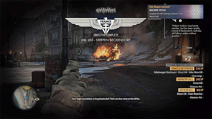 You can also get experience points for main and optional mission objectives (side quests and Kill List Targets) - Sniper Elite 5: XP - how to level up character fast? - FAQ - Sniper Elite 5 Guide, Walkthrough