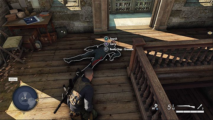 Locate the stairs leading to the church tower - Sniper Elite 5: Infiltrating the island and determining the meeting place (mission 3) - walkthrough - Mission 3 - Spy Academy - Sniper Elite 5 Guide, Walkthrough