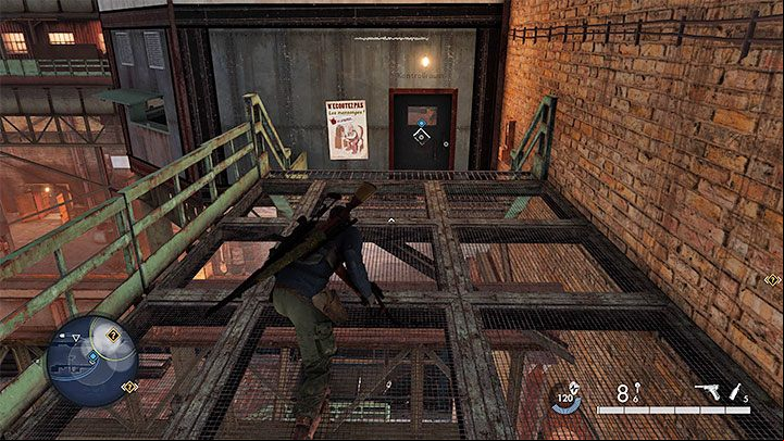 The key opens the room on the upper level of the steelworks (screenshot above) The key is not the only way of accessing the room, as you can also use an explosive (you can find some on the other end of the steelworks) - Sniper Elite 5: Side missions from Mission 4 - walkthrough - Mission 4 - War Factory - Sniper Elite 5 Guide, Walkthrough