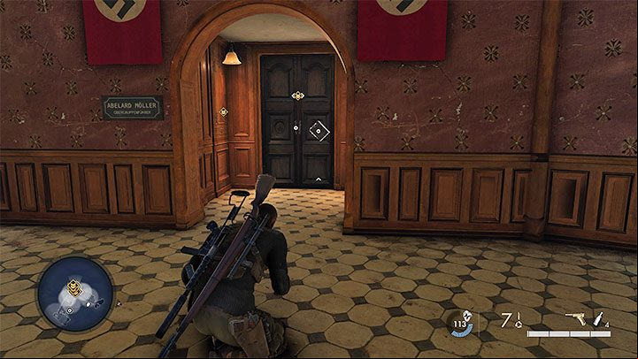The office is the most important room inside the chateau, but you must be careful, because you will meet, among others, a few elite soldiers near the entrance - Sniper Elite 5: Mission 2 (Occupied Residence) map and description of the location - Mission 2 - Occupied Residence - Sniper Elite 5 Guide, Walkthrough